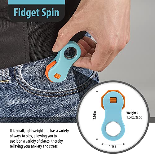 Yolscue Fidget Toy – Quiet Spinner for Stress Relief, ADHD Focus, and Finger Exercise (Blue)