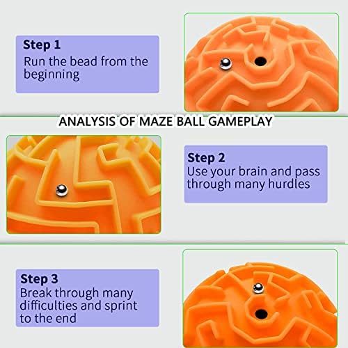 Yomwet 3D Maze Brain Teaser Puzzles, 6-Pack – Beginner Level, Bright Colors, Ages 6+
