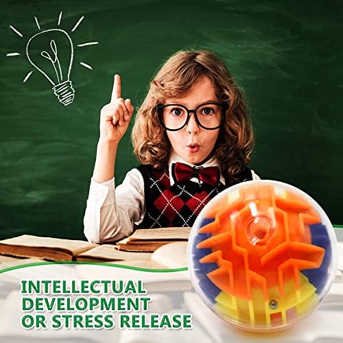 Yomwet 3D Maze Brain Teaser Puzzles, 6-Pack – Beginner Level, Bright Colors, Ages 6+