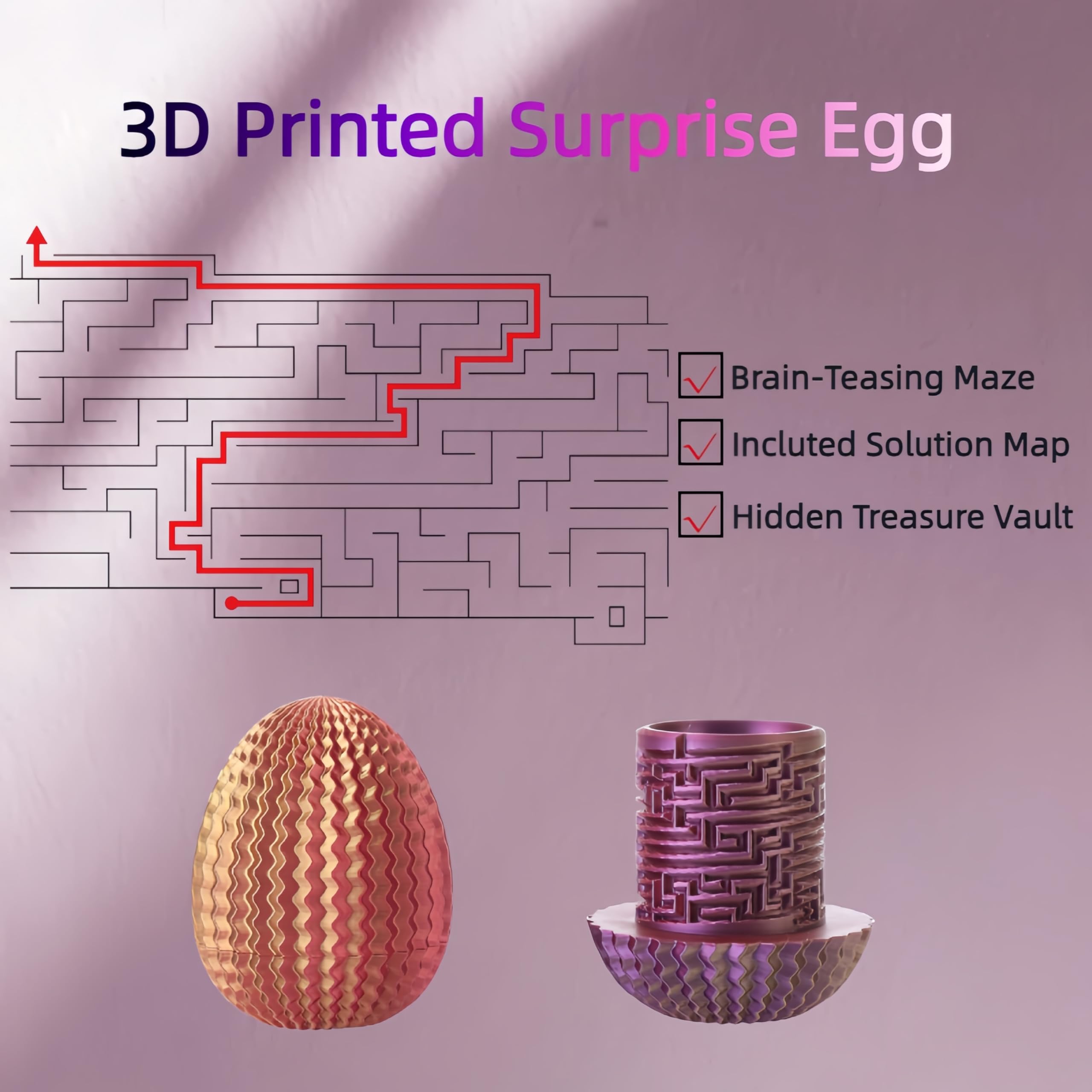 Yonaso Maze Egg Money Puzzle Box – 3D Hidden Compartment Brain Teaser with 4 Logic Challenges