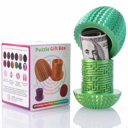 Yonaso Maze Egg Puzzle Box – 3D Labyrinth with Hidden Compartment (4 Logic Challenges)