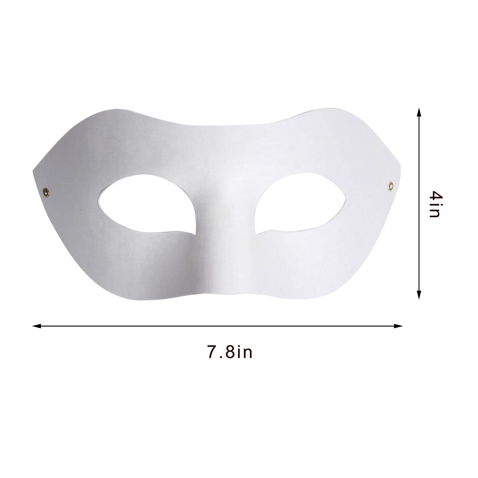 Yookat 14-Piece White Paper Art Masks - DIY Paintable Craft Masks for Mardi Gras and Party Decor