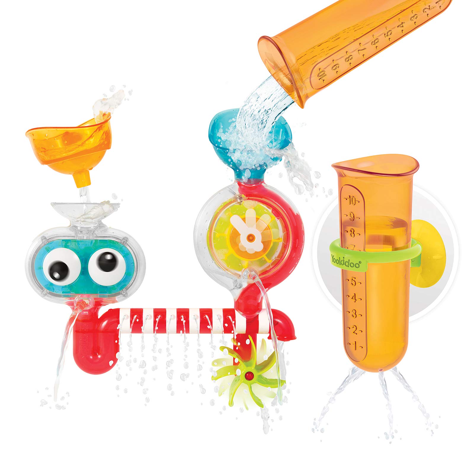 Yookidoo Spin N Sprinkle Water Lab Bath Toy – Chain Reaction Water Effects for Toddlers 1-3