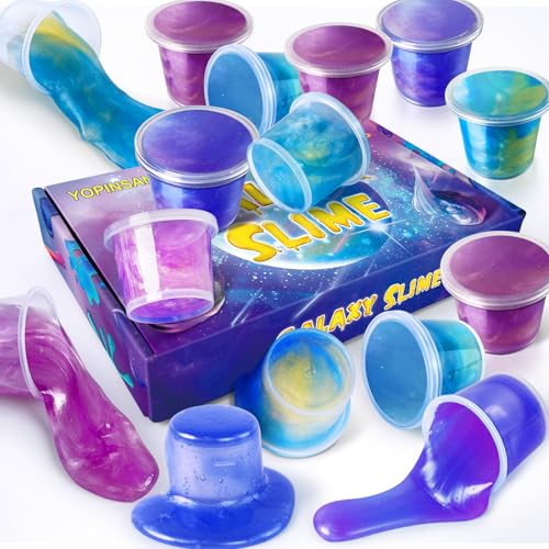 YOPINSAND 50 Pack Galaxy Slime Kit – Non-Sticky Slime for Kids Party Favors