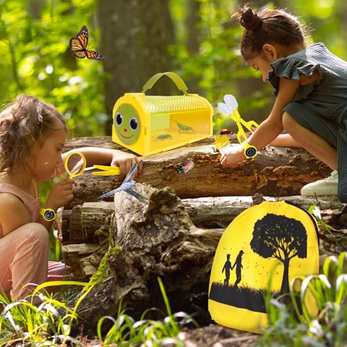 YOPINSAND Bug Catcher Kit – 10-Piece Outdoor Explorer Set for Kids 3-12 with Backpack, Cage, Net, Flashlight