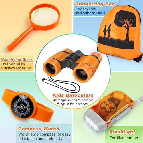 YOPINSAND Kids Explorer Kit – Backpack, Binoculars, Bug Catcher & More for Ages 3-12