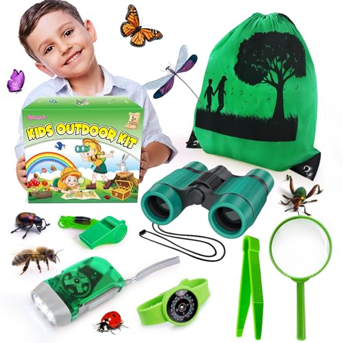 YOPINSAND Kids Explorer Kit & Bug Catcher Set - Outdoor Adventure Gear with Backpack, Binoculars & More for Ages 3-12