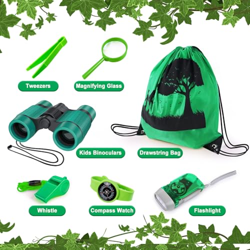 YOPINSAND Kids Explorer Kit & Bug Catcher Set - Outdoor Adventure Gear with Backpack, Binoculars & More for Ages 3-12