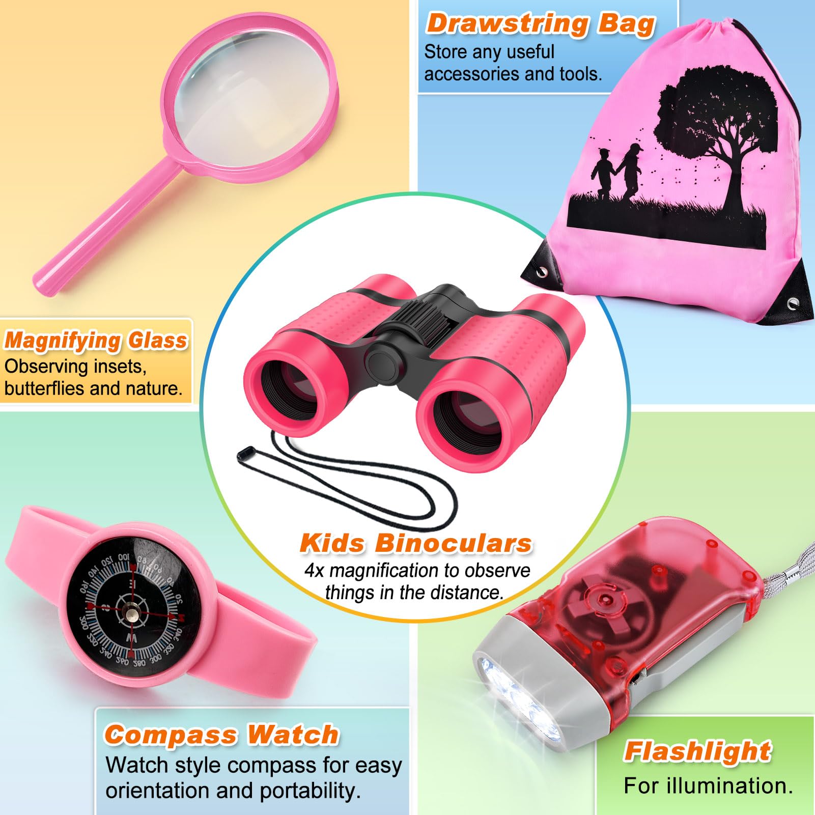 YOPINSAND Kids Explorer Kit & Bug Catcher Set – Outdoor Adventure Gear with Backpack, Binoculars, and More for Ages 3-12