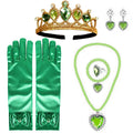 Yosbabe Princess Tiana Costume Accessories Set - Crown & Jewelry for Girls Dress Up
