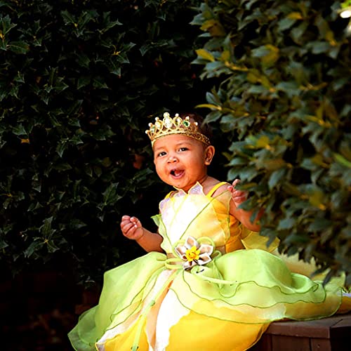 Yosbabe Princess Tiana Costume Accessories Set - Crown & Jewelry for Girls Dress Up