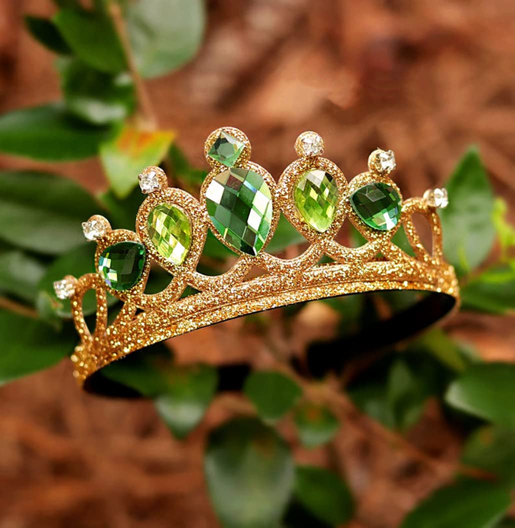 Yosbabe Princess Tiana Costume Accessories Set - Crown & Jewelry for Girls Dress Up