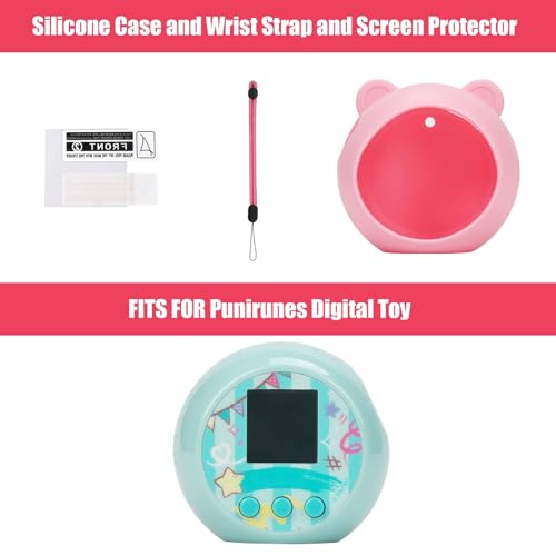 YouKnow Silicone Case for Punirunes Interactive Digital Toy - Protective Soft Skin Cover with Hand Strap (Pink)