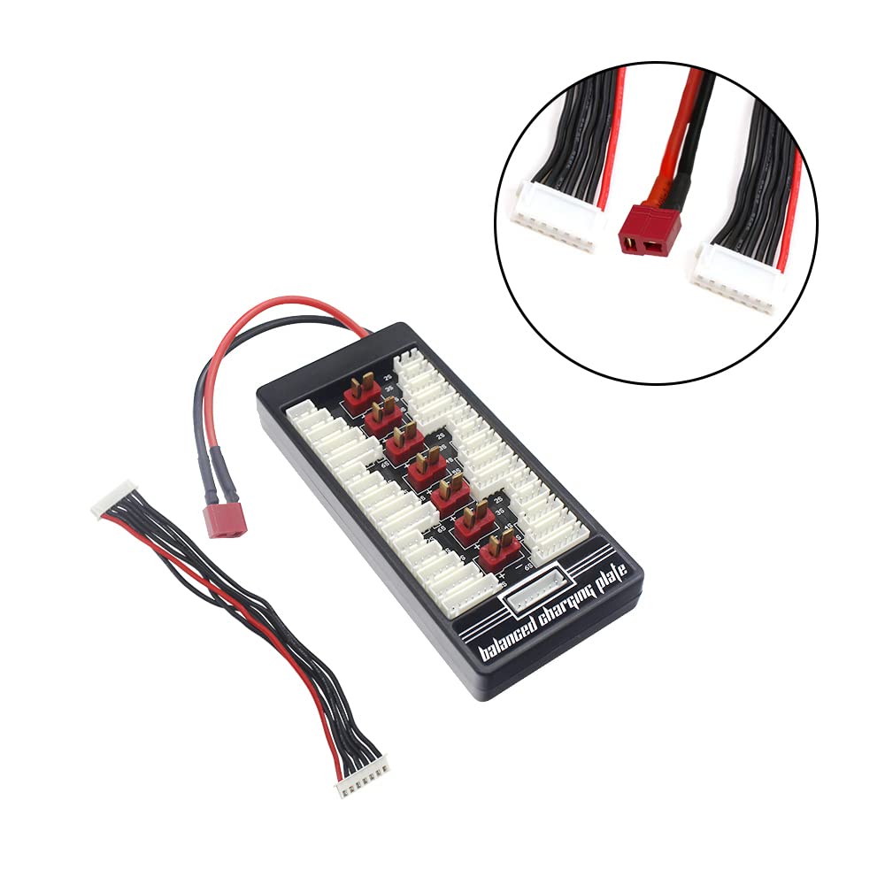YoWoo Power T Parallel Charging Board for 2S-6S Lipo Batteries – Balance Charging Plate with 80A Copper Foil