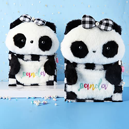 YOYTOO Plush Panda Lockable Diary for Girls – 160 Lined Pages, A5, with Keys – Cute Gift for Ages 5-12