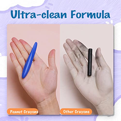 YPLUS Triangle Crayons 12 Colors - Washable Toddler Crayons, Non-Toxic, Easy Grip
