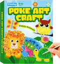Yrinfay Poke Art Craft Kit - DIY 8 Animals (Lion, Owl, Peafowl, Ladybug) Mess-Free Sewing Art Toy for Kids Ages 6-12