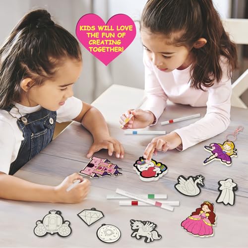 Yrinfay Puffy Paint Kit – Magic 3D Foam Art for Kids, Princess & Unicorn – 15 Pieces