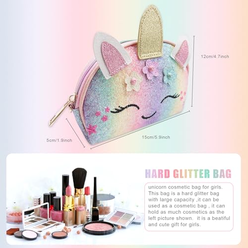 YRUBOHA Unicorn Crossbody Purse for Little Girls – Pretend Play Handbag, Lightweight 3.53 oz, Ages 3+