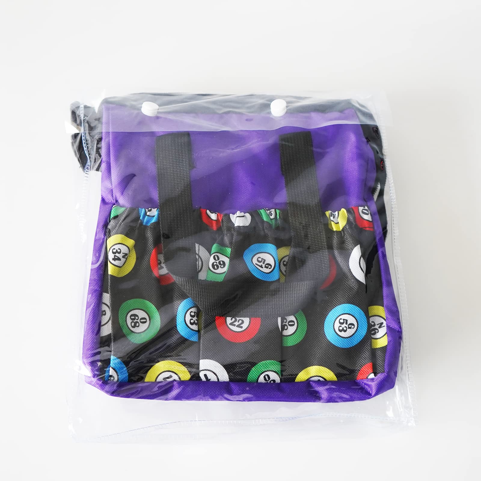 Yuanhe Bingo Dauber Bag – Purple Waterproof Oxford Tote with 6 Pockets