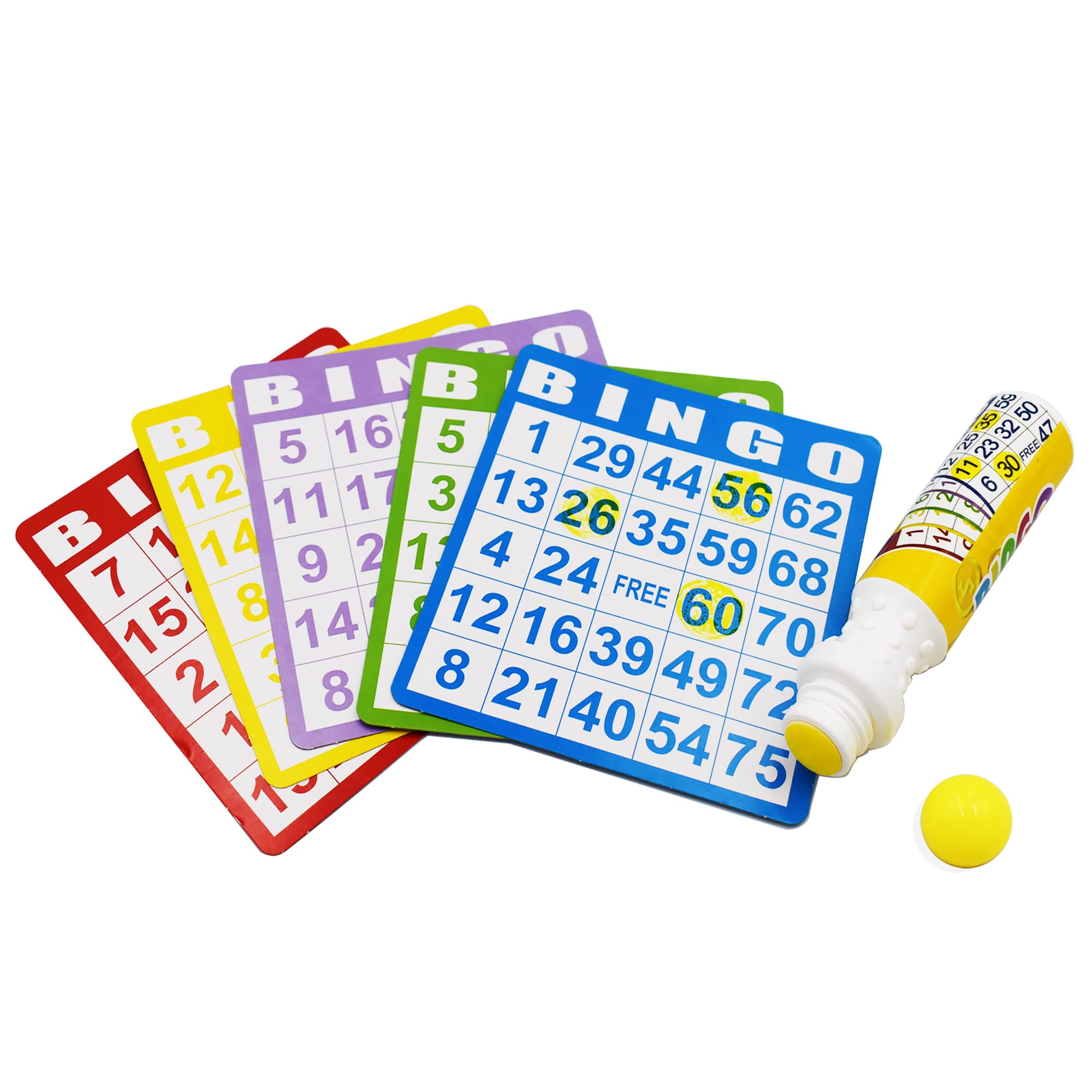 Yuanhe Bingo Daubers Dot Markers - 8 Pack Mixed Colors, Quick-Drying Non-Toxic Ink for Kids