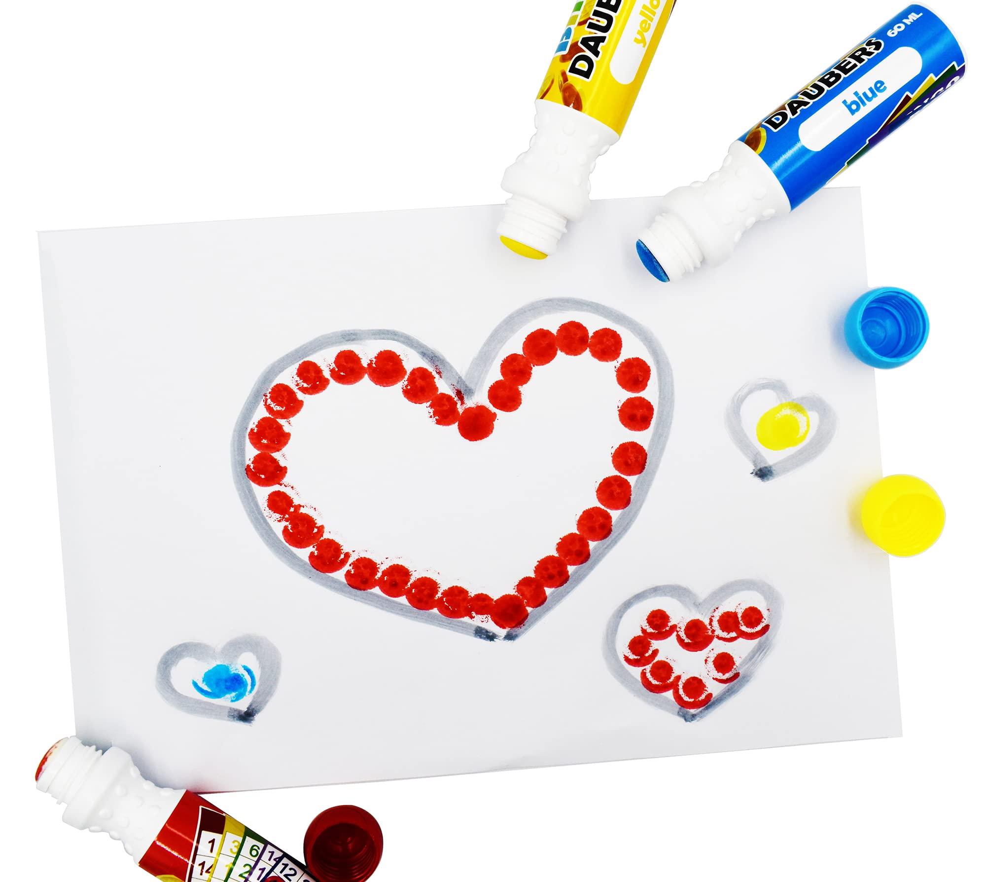 Yuanhe Bingo Daubers Dot Markers - 8 Pack Mixed Colors, Quick-Drying Non-Toxic Ink for Kids