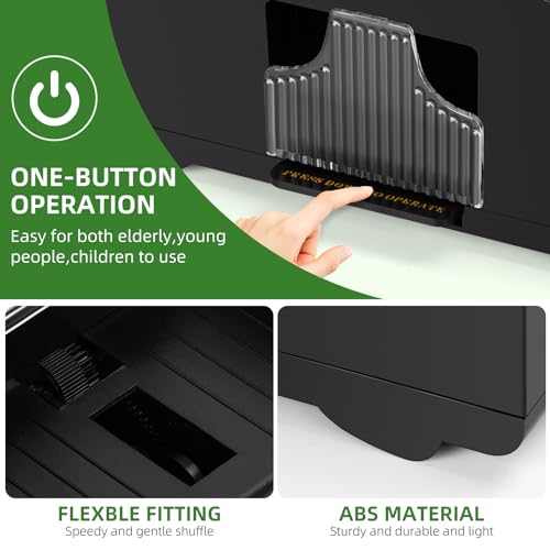 YUCEEN Automatic Card Shuffler – Battery-Powered Electric Shuffler for 1-2 Decks, Works with Poker, UNO, Blackjack, and More
