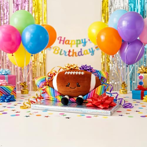 YUDONG 12-Inch Plush Football Pillow – Soft Cute Stuffed Animal Toy for Kids and Adults