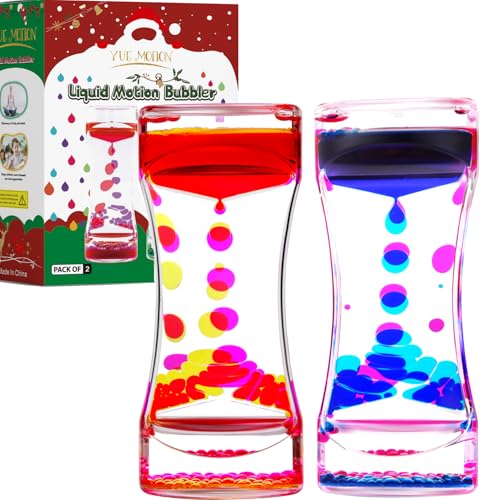 YUE MOTION Liquid Motion Bubbler – 2-Pack Sensory Fidget Toy for Stress Relief and Focus