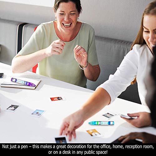 YUE MOTION Liquid Motion Timer Pen 2 Pack - Blue and Purple Fidget Pen Set for Desk Toys and Stress Relief