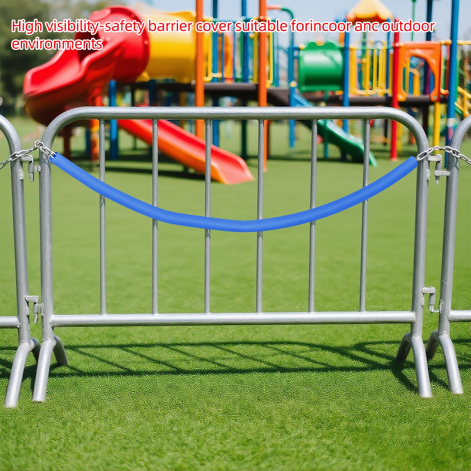 YUJIASH 2-Pack Swing Chain Covers (Blue) - 32.5x5in Velcro Chain Sleeves for Outdoor Play Sets - Protect Kids' Hands from Rust and Pinching