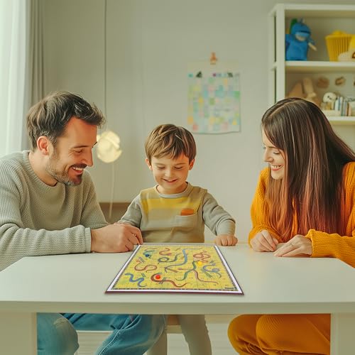 YUROZAC Classic Snakes and Ladders Foldable Board Game – Retro Family Fun for Kids Ages 3+ (2-4 Players, Includes Dice & Pawns)
