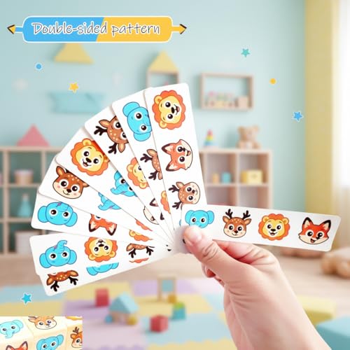 YXWELLIFE Montessori Wooden Animal Rotating Puzzle – Spin & Match Toy for Toddlers 1-3