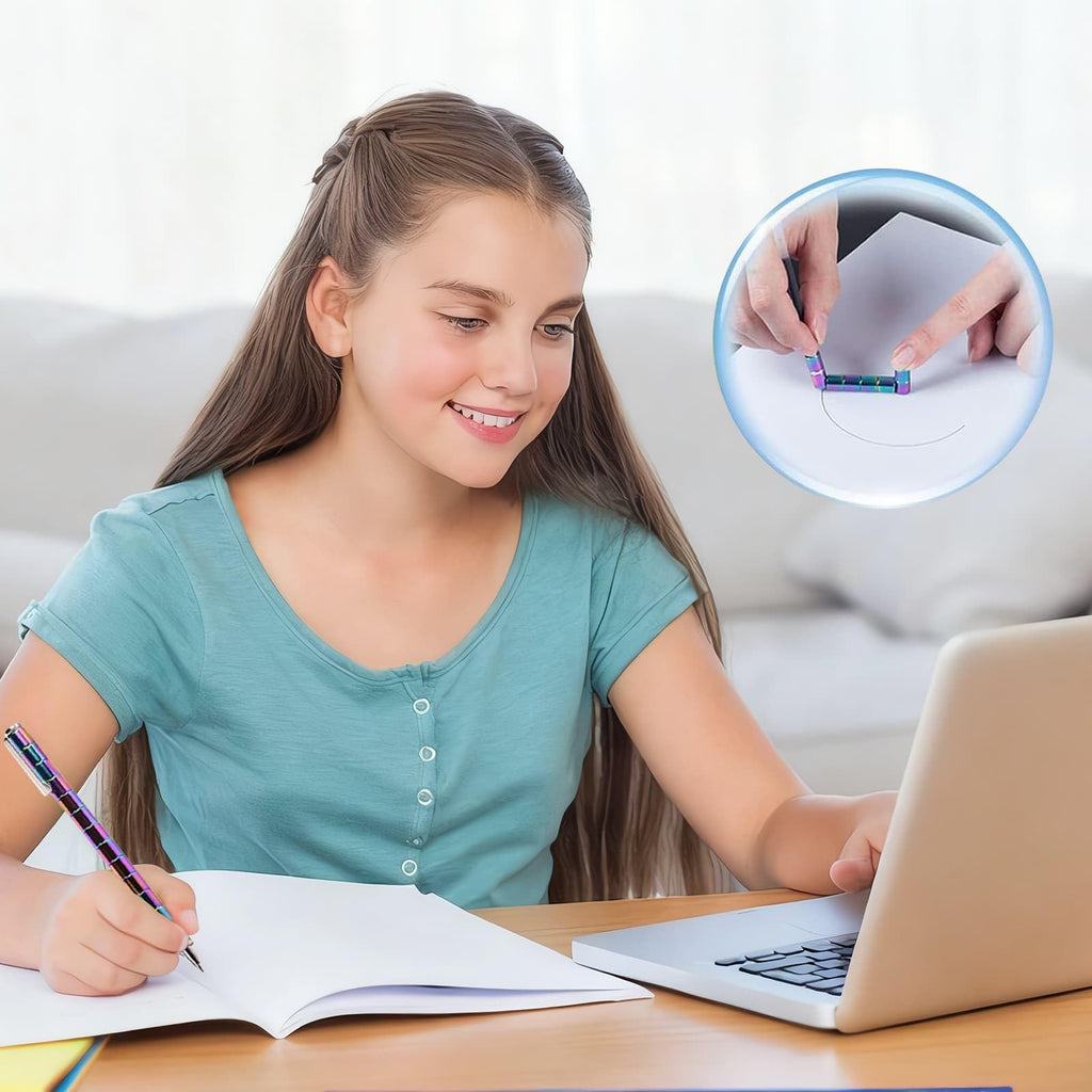 YYMHMF Magnetic Fidget Pen – Transformable Gel Pen with Stylus, Stress Relief Toy for Teens and Adults