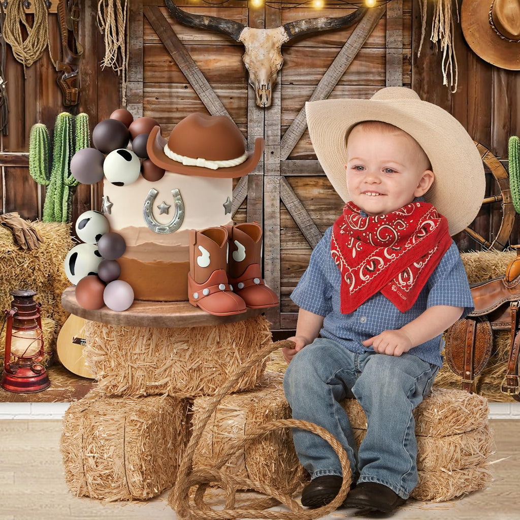 Zafena 16-Piece Cowboy Cake Topper Set – Hat, Boots & Ball Decorations for Western Parties