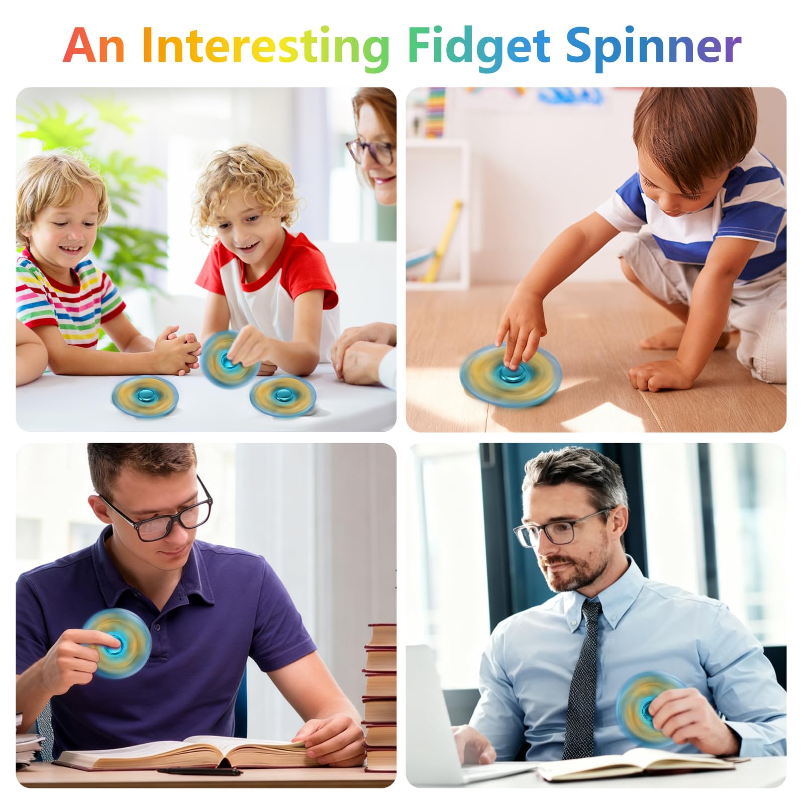 ZCDXDP Metal Silent Fidget Spinner – Durable, 3-8 Min Spin, Stress & Anxiety Relief for Adults and Kids