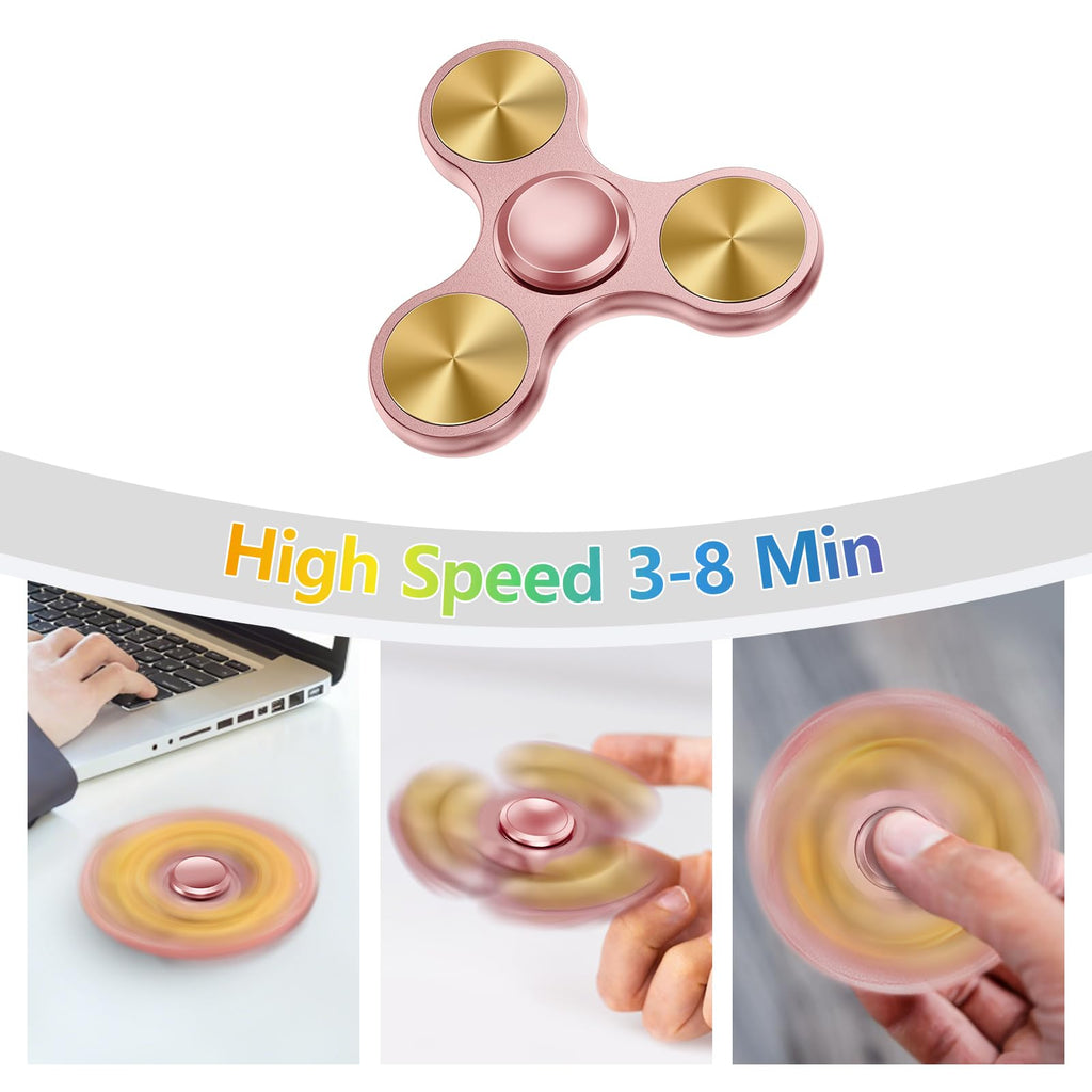 ZCDXDP Metal Silent Fidget Spinner – Durable, 3-8 Min Spin, Stress & Anxiety Relief Toy for Adults & Kids