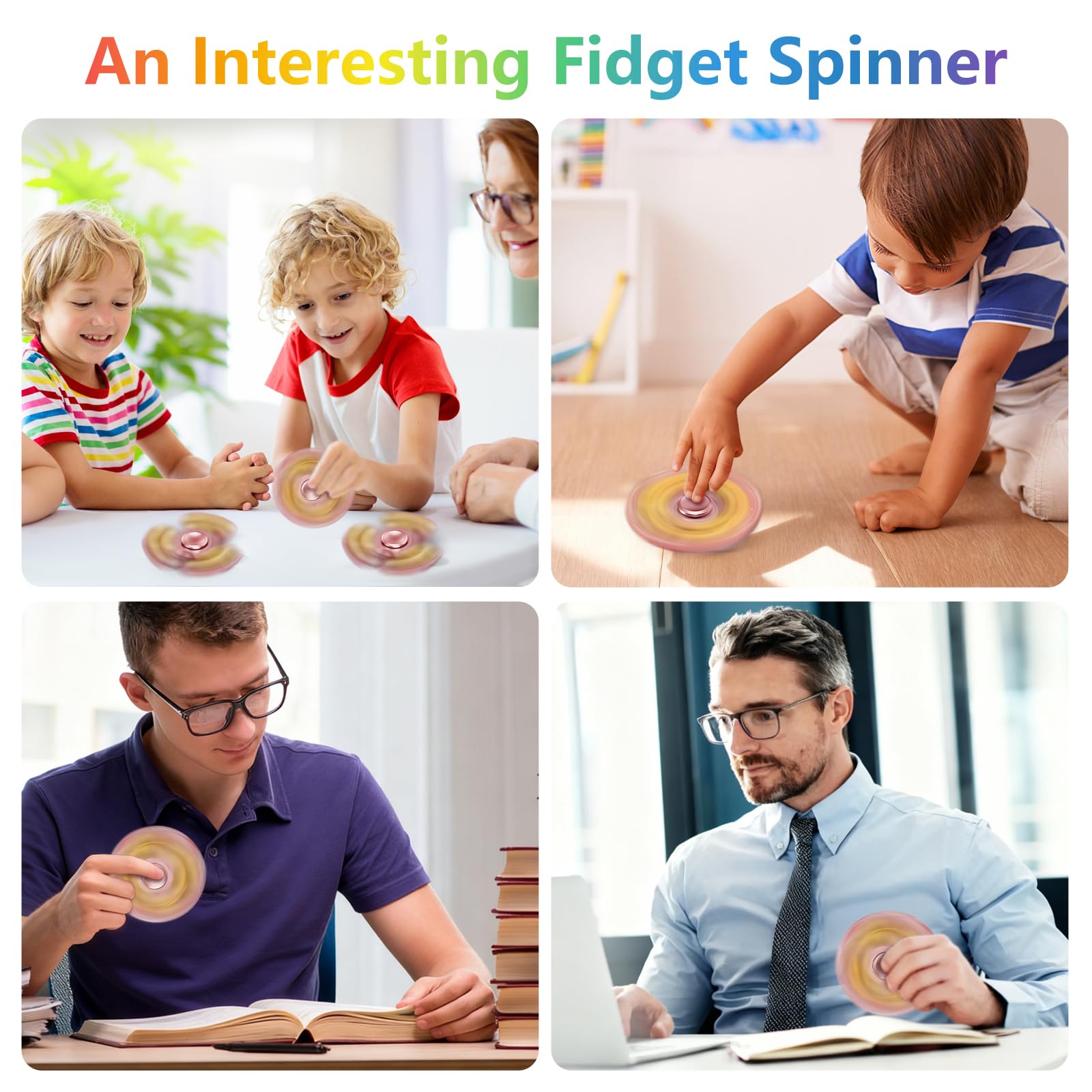 ZCDXDP Metal Silent Fidget Spinner – Durable, 3-8 Min Spin, Stress & Anxiety Relief Toy for Adults & Kids