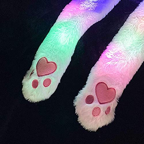 ZCINT Bunny Hat with Moving Ears and LED Lights - Funny Plush Rabbit Hat for Parties and Cosplay