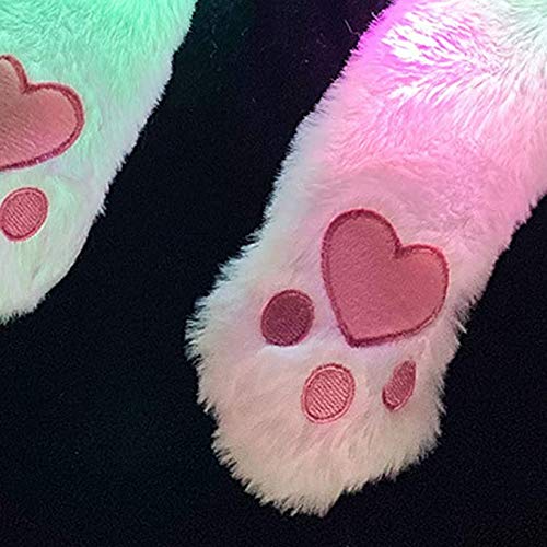 ZCINT Plush Bunny Hat with Moving Ears – LED Light-up Rabbit Ear Headband for Parties and Cosplay