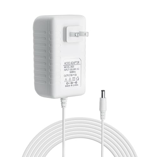 ZDZQFC 10ft Baby Swing Power Cord – 6V 2A Replacement Adapter for Fisher Price, Graco, Ingenuity & More (White)