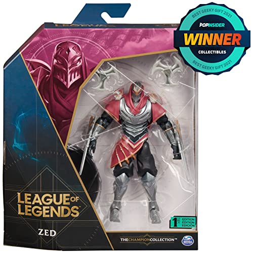 Zed 6-Inch League of Legends Collectible Action Figure with Premium Details & 2 Shuriken Weapons