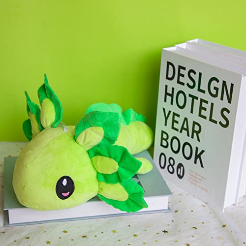 ZEKLZD 14-Inch Green Axolotl Plush Toy – Soft Stuffed Animal for Kids and Fans