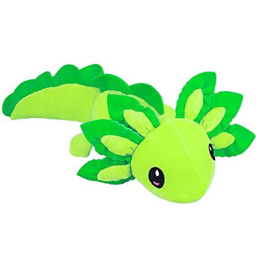 ZEKLZD 14-Inch Green Axolotl Plush Toy – Soft Stuffed Animal for Kids and Fans
