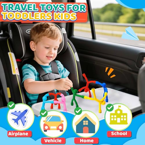 Zemobra Magnetic Travel Fidget Toys for Toddlers Kids – 10-Piece Bendable Silicone Magnet Set