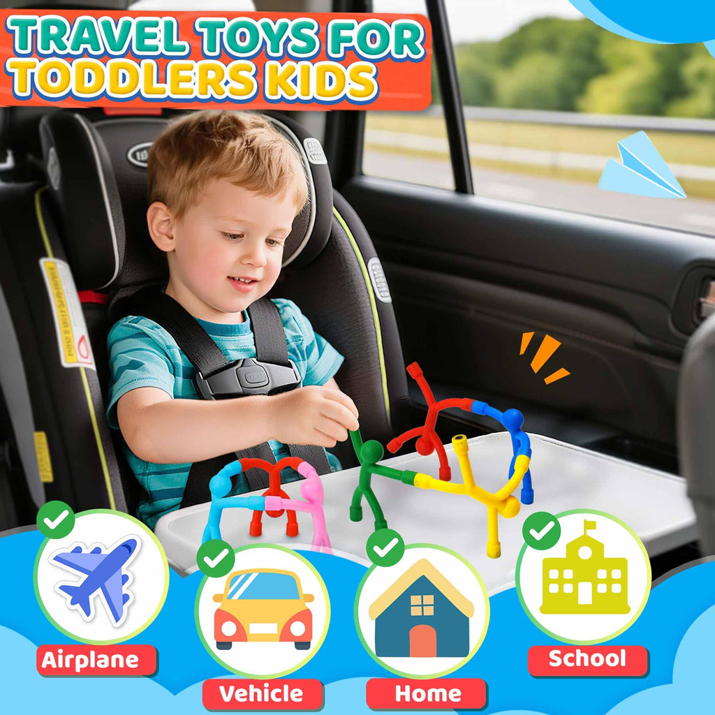 Zemobra Magnetic Travel Fidget Toys for Toddlers Kids – 10-Piece Bendable Silicone Magnet Set