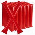 ZenNex 60-Pack Red Inflatable Thunder Sticks – Individually Wrapped PE Cheering Noise Makers for Sports, Parties & Celebrations