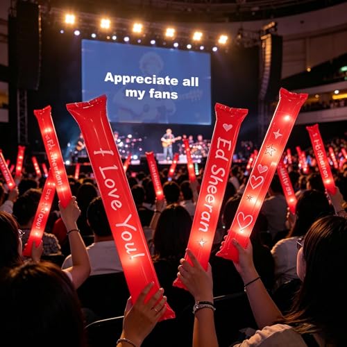 ZenNex 60-Pack Red Inflatable Thunder Sticks – Individually Wrapped PE Cheering Noise Makers for Sports, Parties & Celebrations