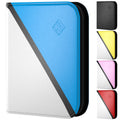 ZENO 4-Pocket Trading Card Binder – 50 Pages, 400 Slots, Top-Loading PU Leather Cover (Blue)