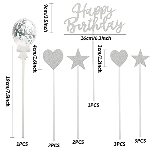 ZERODECO Silver Birthday Decoration Kit – 29-Piece Set with Foil Banner, Tablecloth, Curtains, Balloons & More